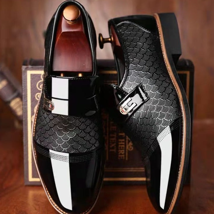 Leather tuxedo oxford Shoes