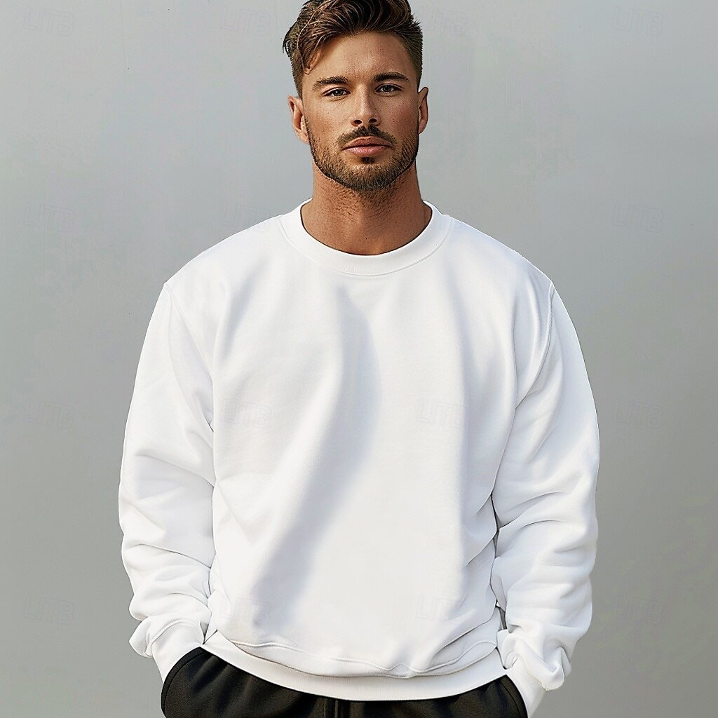 Classic White Sweatshirt for Men