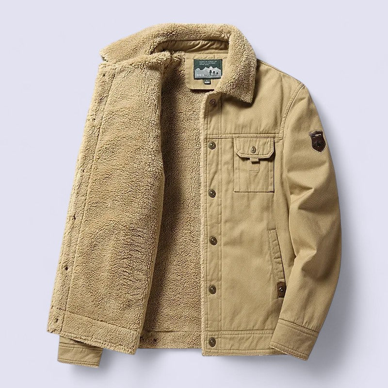 Stylish Corduroy Winter Jacket - Ultra-Soft Padded Comfort with Deep Pockets